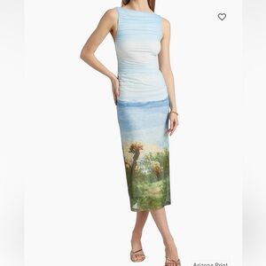 Significant Other Saria Printed Ruched Midi Dress - Arizona Pattern